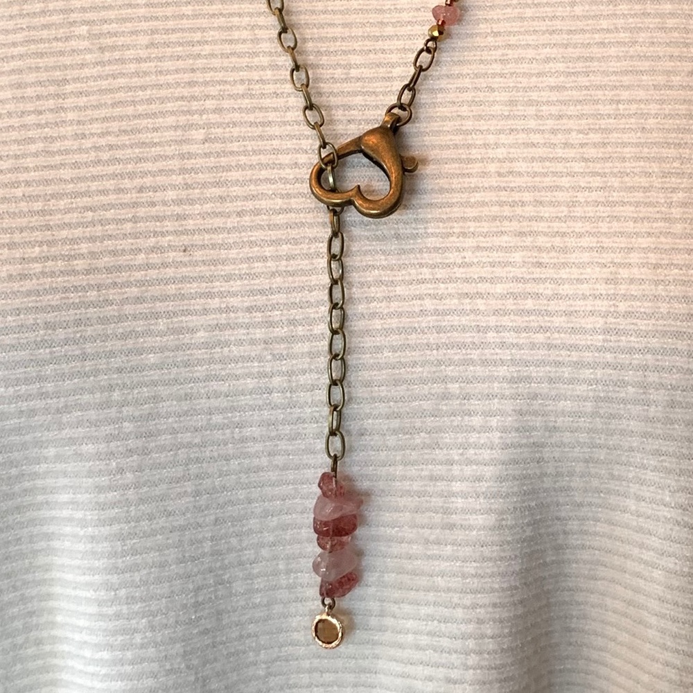 Hand Crafted Heart Clasp Necklace and Earring Set